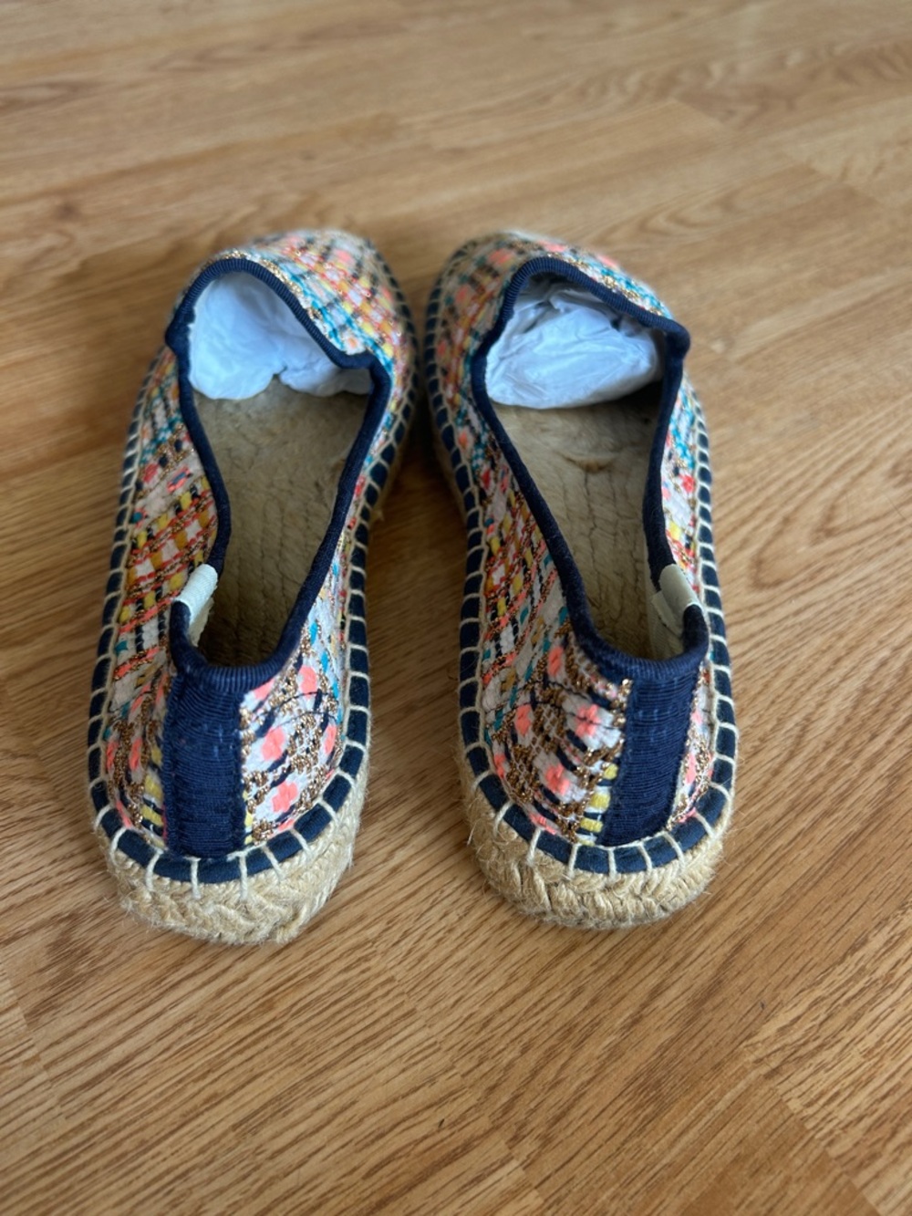 Soludos Woven Multicolor Espadrille Slip-On Shoes Size 9 - Picture 5 of 6